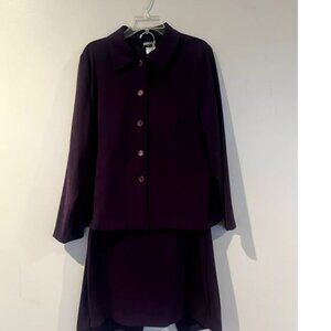 Elegant Purple Skirt Suit & Blazer Set – Women's Size Large – Formal & Professio